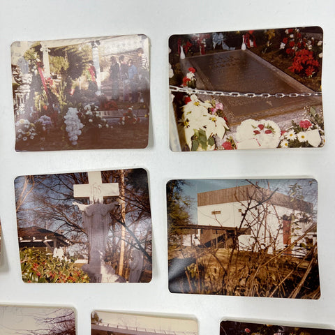 Vintage 1977 Pictures Of Graceland Elvis Grave Stone Home Rose Garden Lot of 17