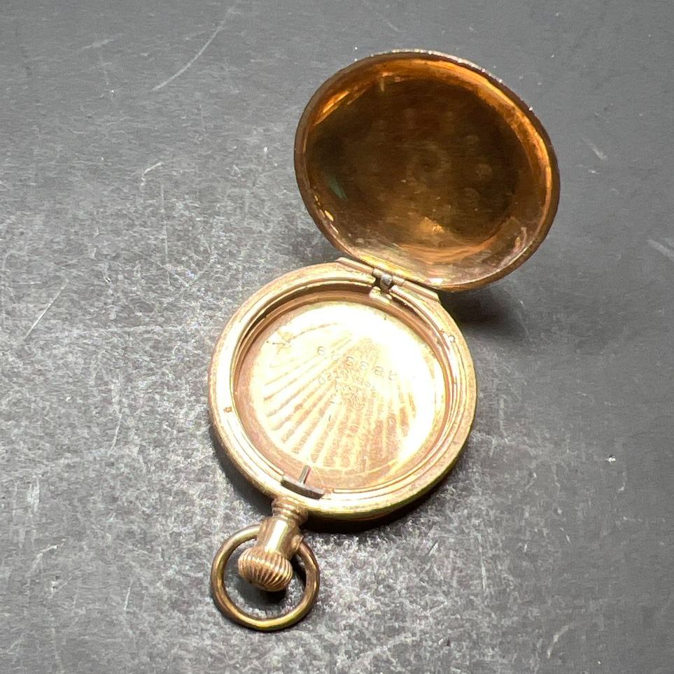 9K Yellow Gold AB Pocket Watch Warranted Case 20.72g