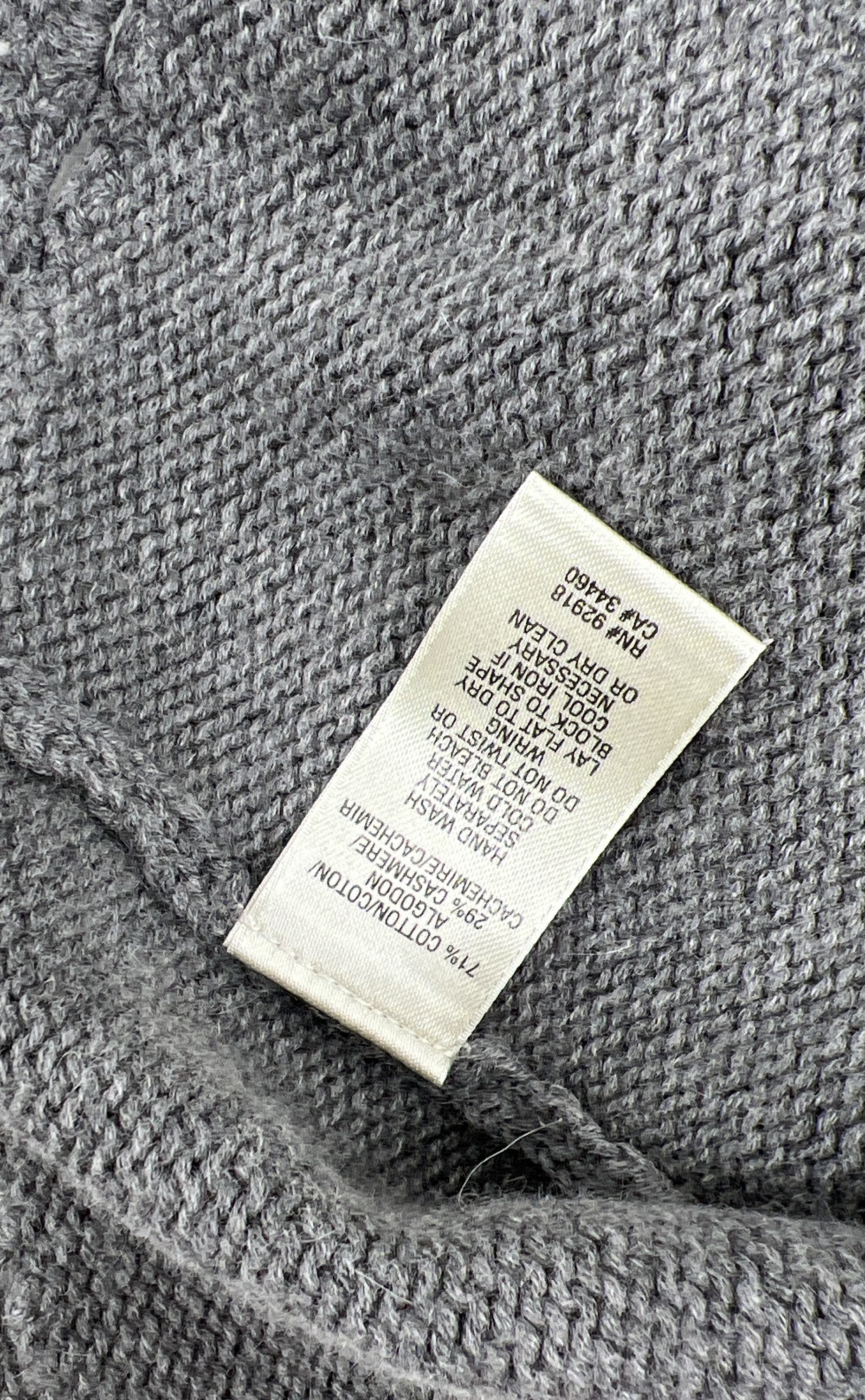 Vintage Y2K Juicy Couture Cashmere Blend Pointelle Knit Cardigan Women's M Gray