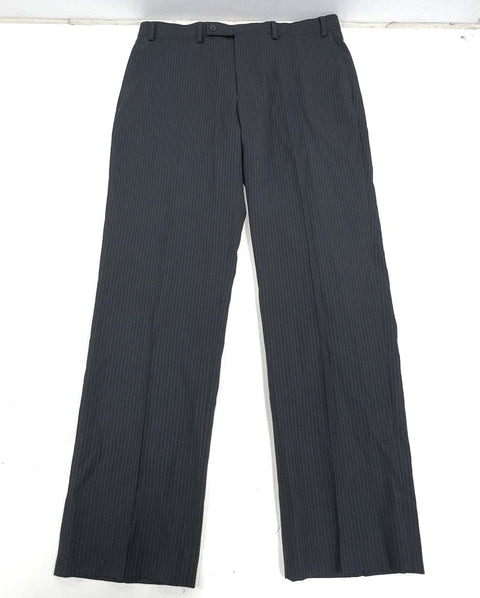 Calvin Klein Black Pinstripe 100% Wool 2-Piece Suit Men's Size 41R