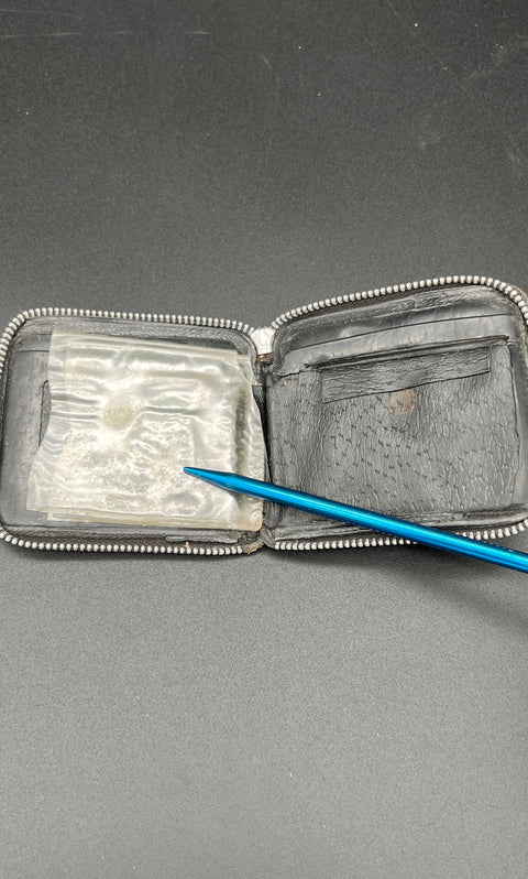 Vintage 70s DC Comics Batman & Robin Black Faux Leather Zipper Wallet 1975