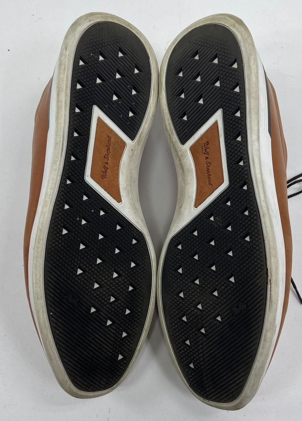 Men's Wolf & Shepherd Tan Brown Genuine Leather Loafer Dress Shoes Size 13M