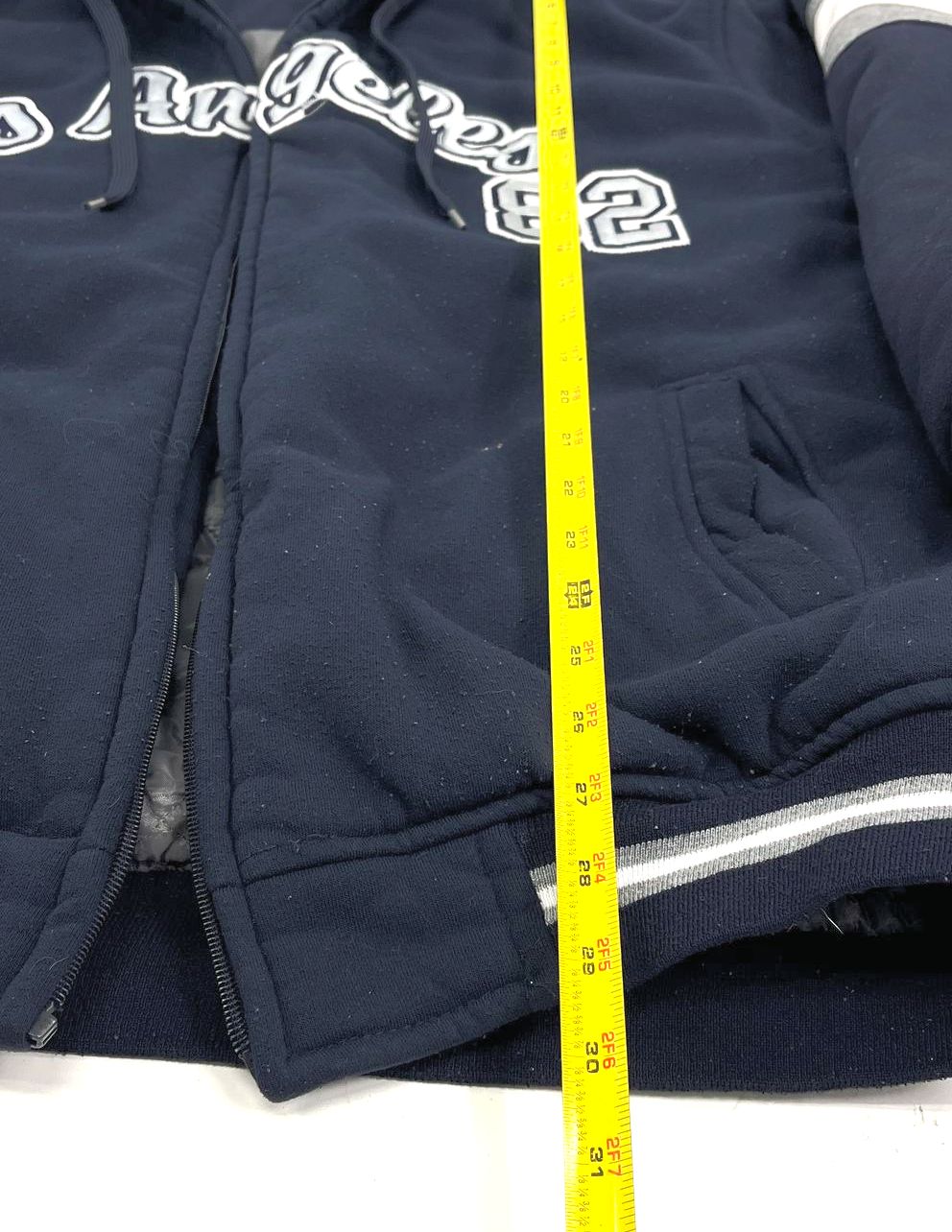 Lada Blue Los Angeles 82 Graphic Hooded Full Zip Jacket Hoodie Men's M