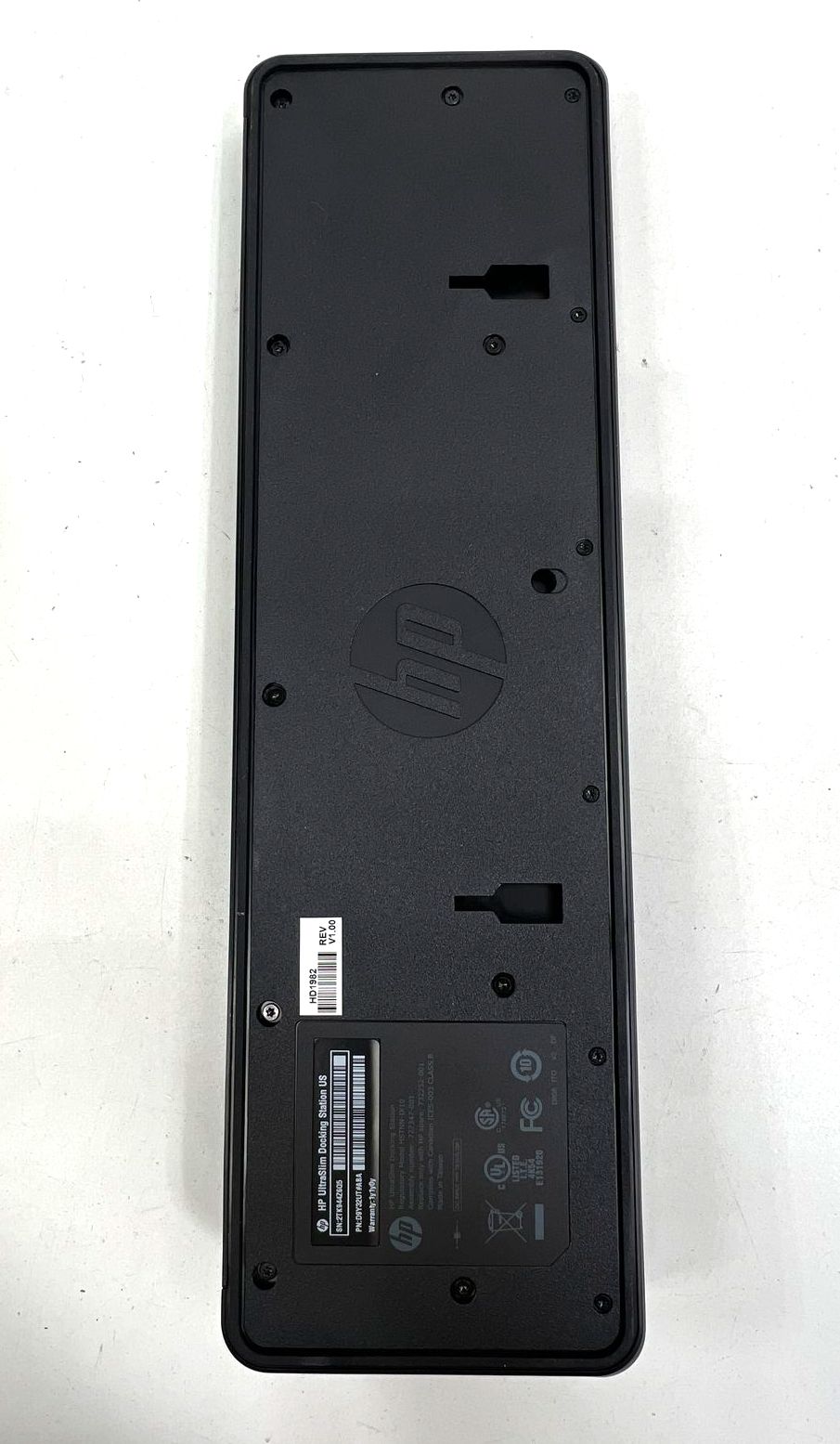 HP UltraSlim Docking Station D9Y32UT w/ AC Adapter Power Supply Black