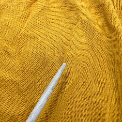 Vintage Y2K Moschino Cheap And Chic Yellow Ribbed Knit Peplum Top Women's