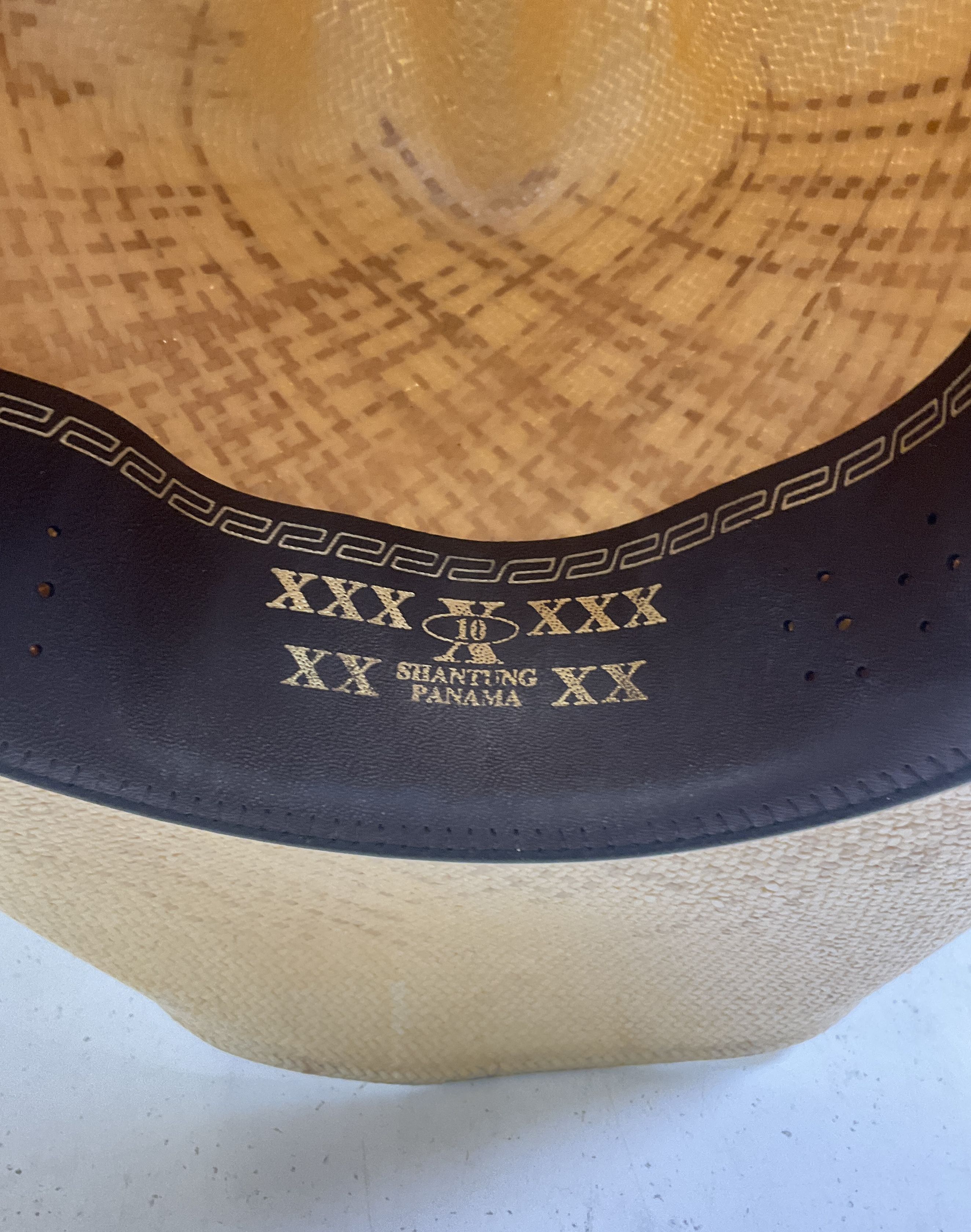 Vintage Wrangler 10X Shantung Panama Cowboy Hat Western Made in Texas Size 6 7/8