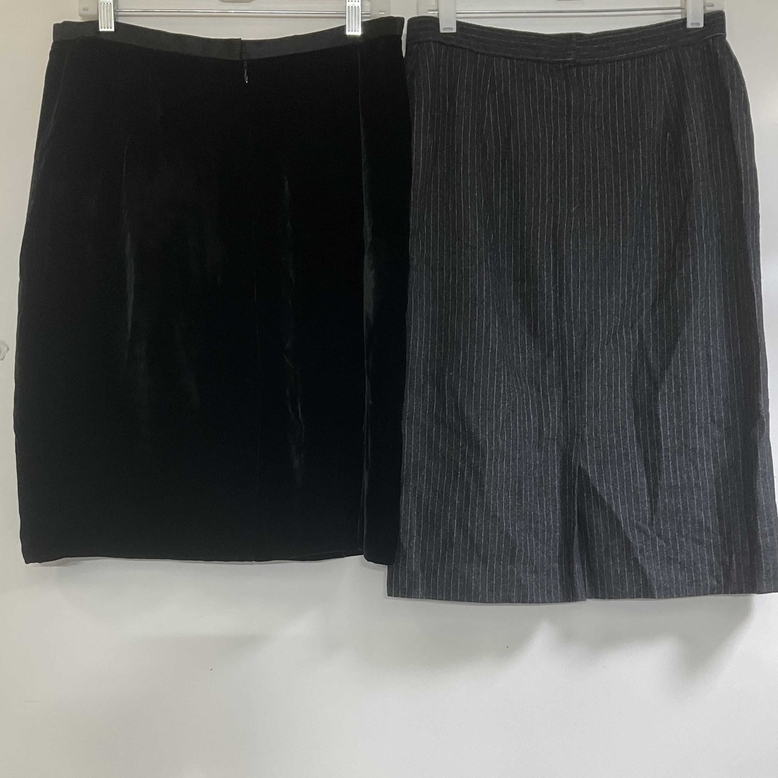 Vintage Lot 2 Women's Skirt Suits Kasper Koret Pinstripe Velvet 80s 90s 14P
