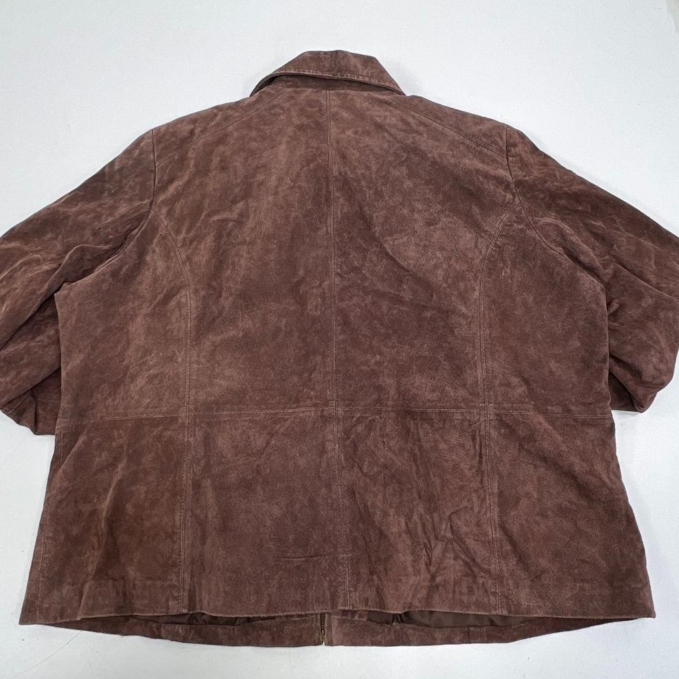 Vintage Relativity Brown Genuine Suede Leather Jacket Women's Plus 3X