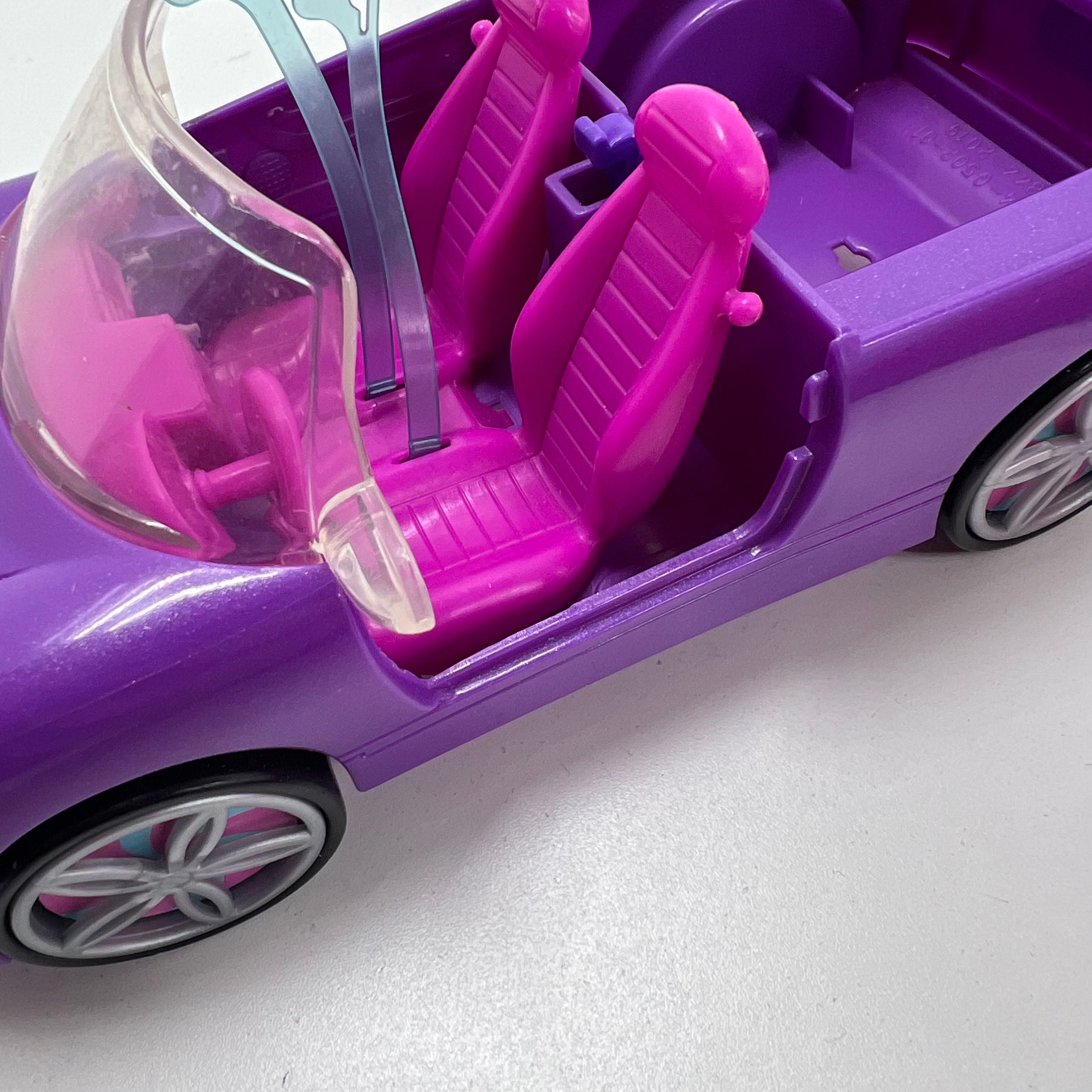 Lot of 2 Polly Pocket Cars Purple Pink Convertible 2003 Mattel *Damaged