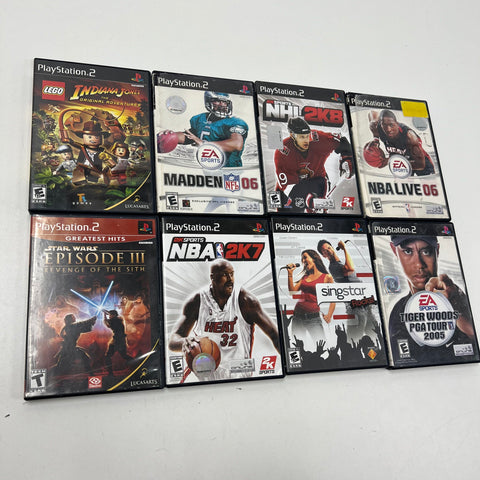 LEGO Indiana Jones Star Wars Episode III PlayStation 2 8 Game Lot PS2