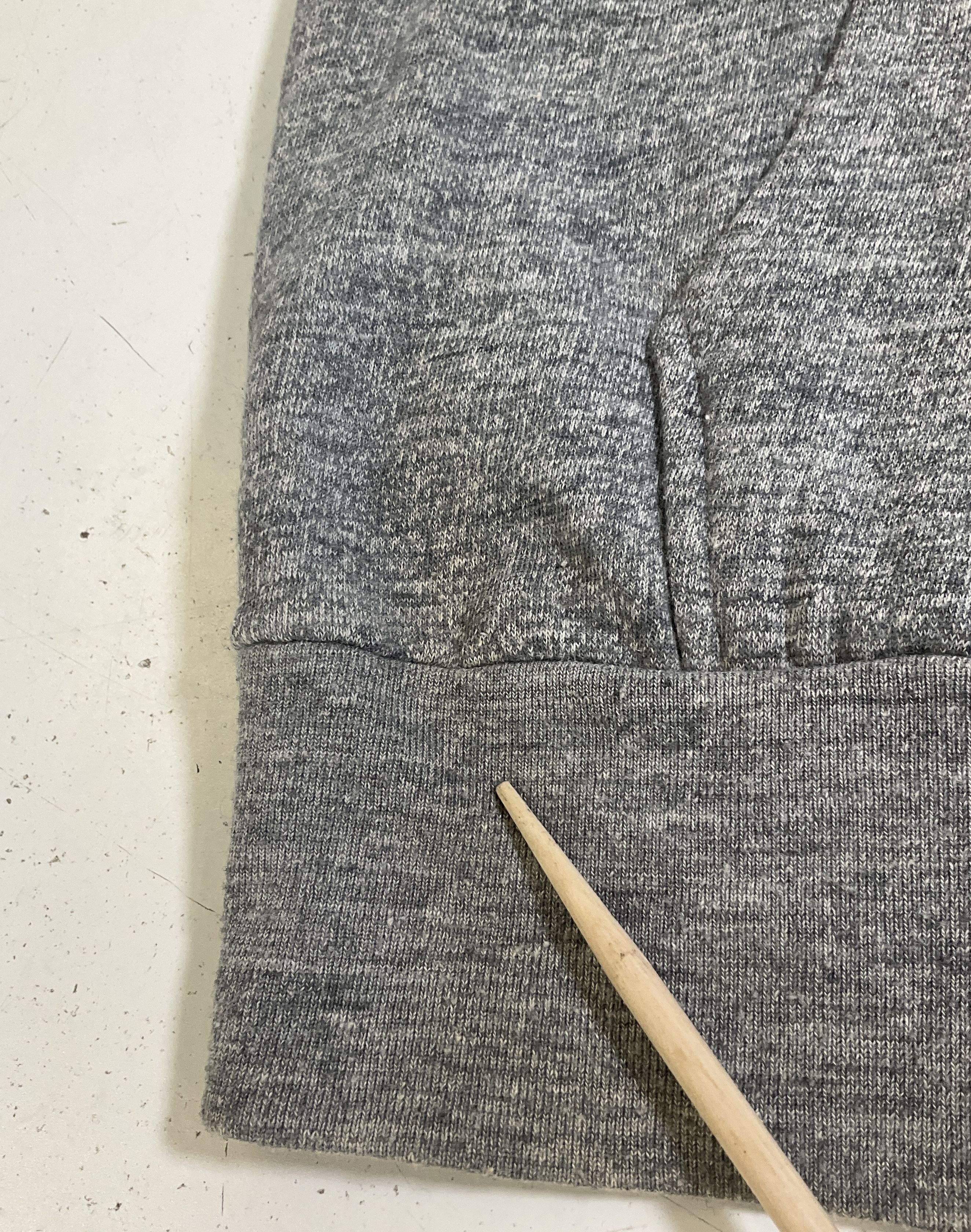 Vintage 80s Action Sportswear Gray Stripe Sleeve Full Zip Hoodie Men's Large