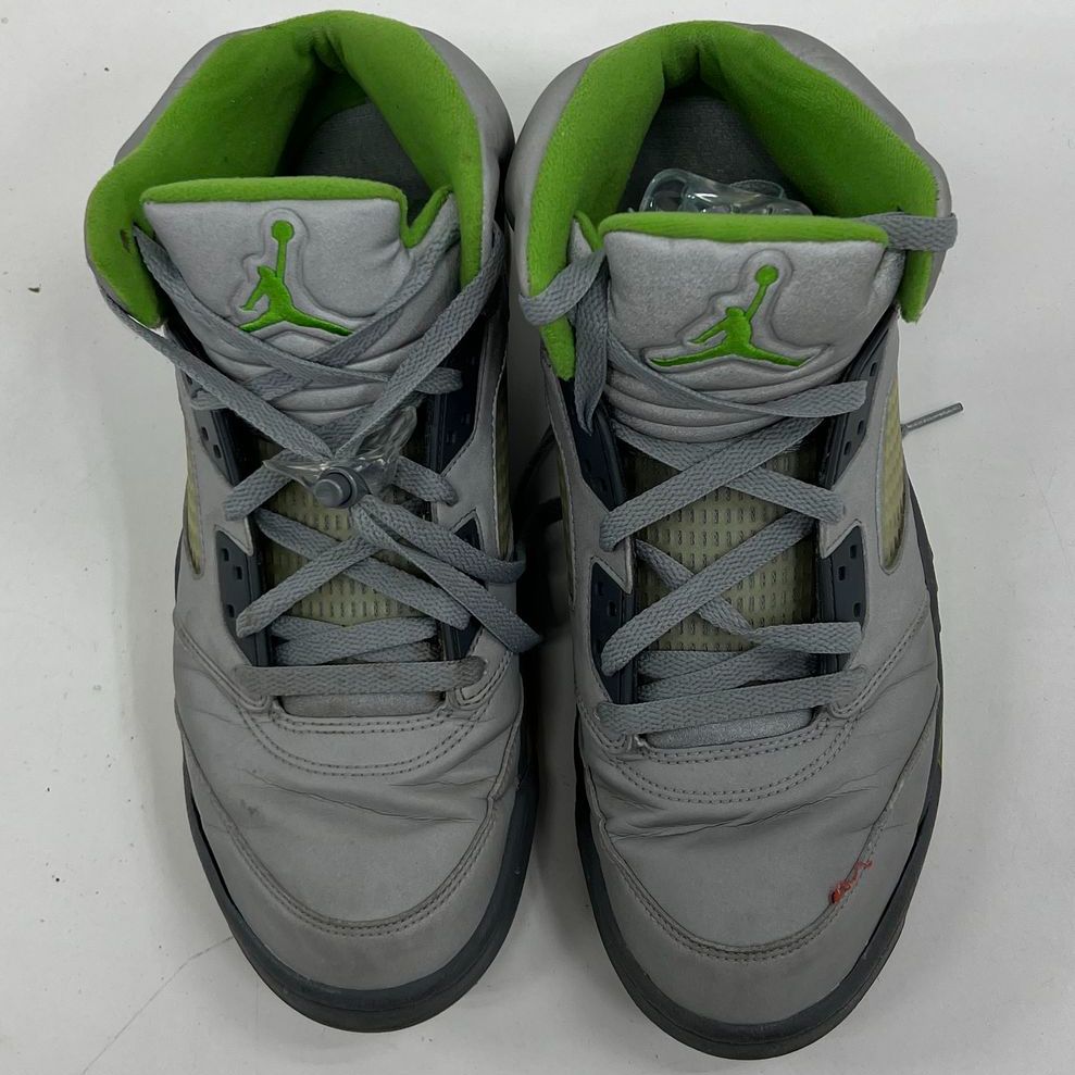 COA Nike Air Jordan 5 Retro Silver Green Bean 136027-027 Size 11.5