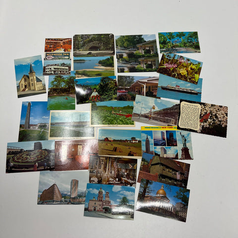 Lot of 25+ Vintage USA Travel Postcards Unposted Blank Chrome Era NYC Boston