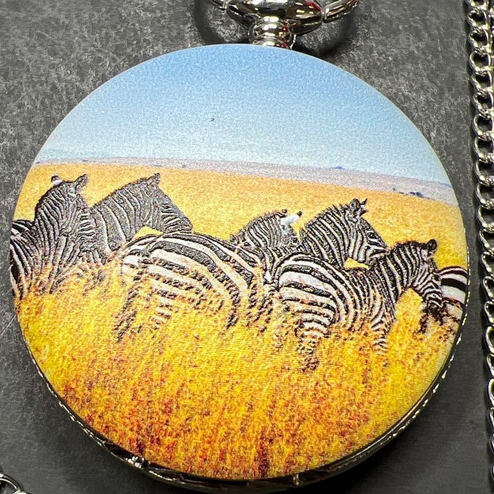 Strada Zebra Pocket Watch NIB