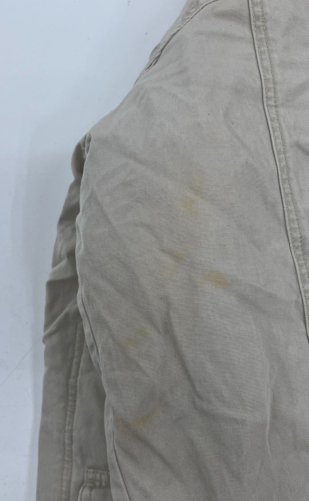 Vintage 90s Woolrich Stone Fleece Lined Field Jacket Chore Coat Men's L
