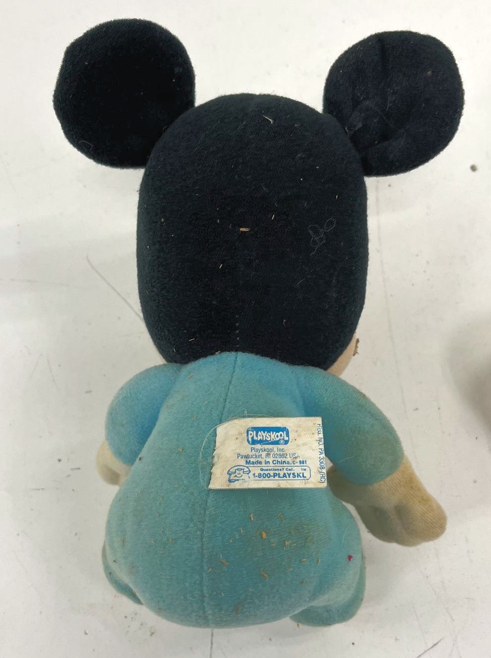 Vintage Playskool Mickey Mouse + Knickerbocker Mighty Mouse Plush Doll Lot