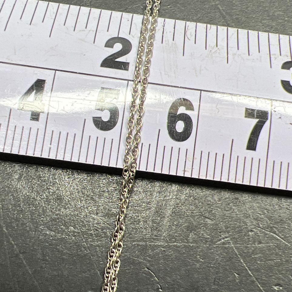 925 Sterling Silver Twist Gemstone Pendant Necklace 3.92g