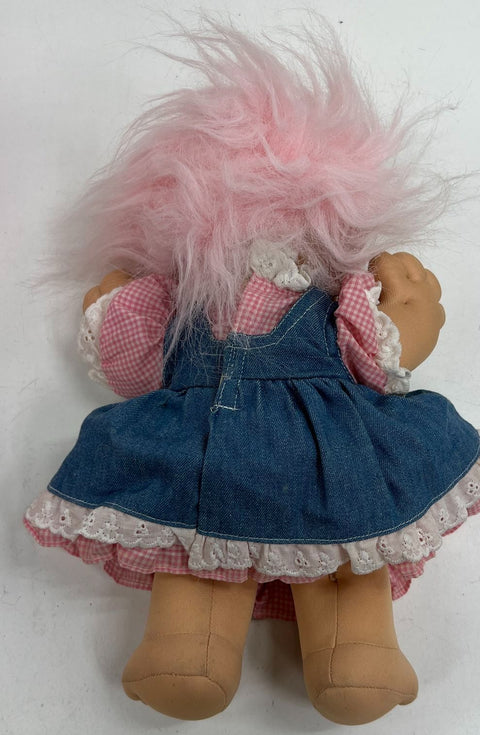 Vintage Russ & Ace Novelty Troll Doll Lot of 3 Plush Body 1990s Toys