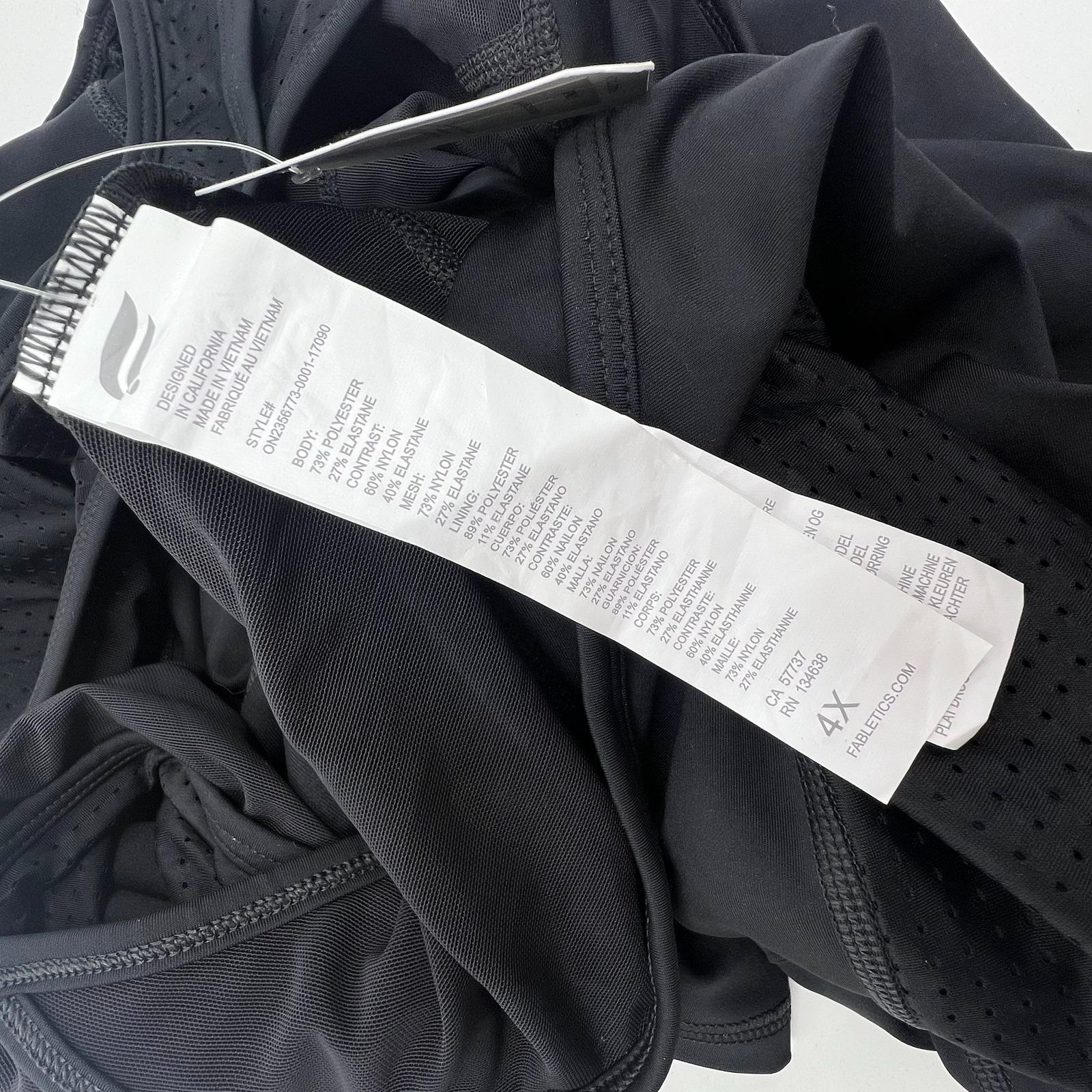 Fabletics Black NWT Motion365+ Open Back Athletic Onesie Romper Women's 4X