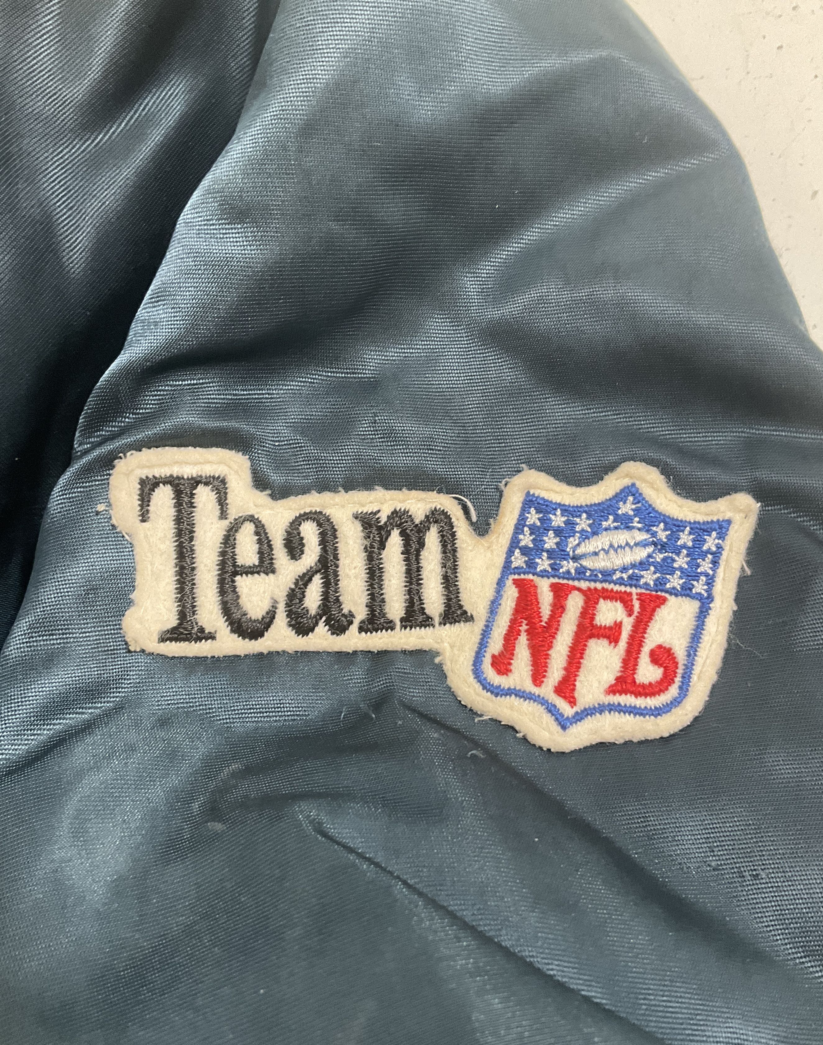 Vintage 80s Chalk Line Chicago Bears NFL Satin Bomber Jacket Made in USA M