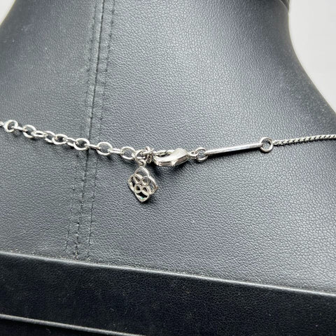 Kendra Scott Silver tone Y Drop Rhinestone Necklace 7.5g