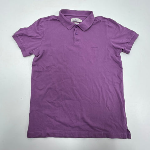 Lot of 2 Arturo Calle Mens Polo Shirts Teal & Purple 100% Cotton Sz S