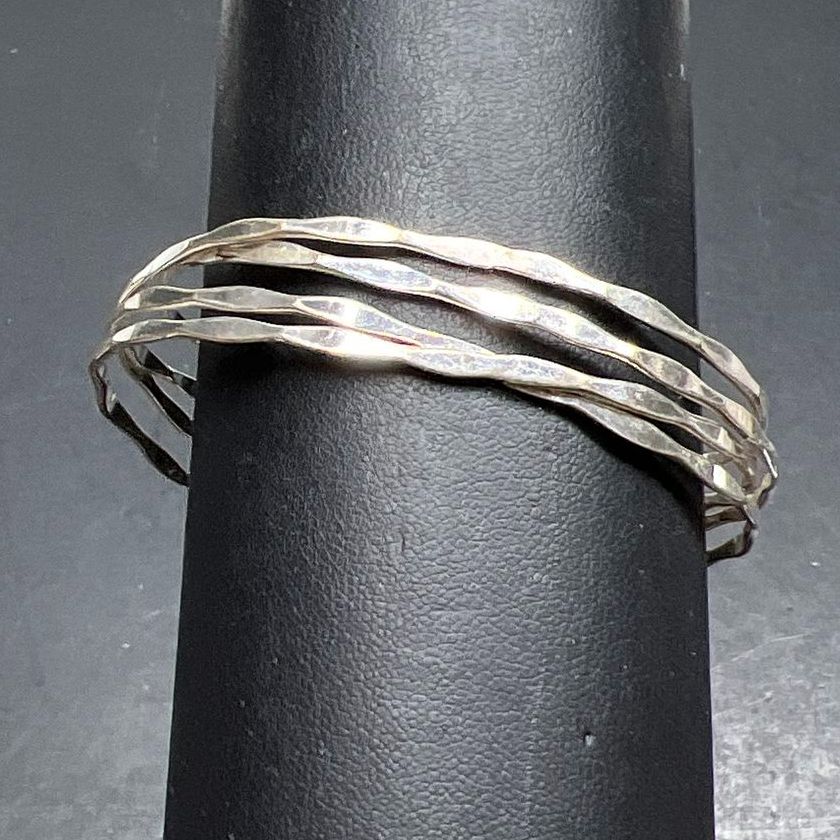 Sterling Silver Over Lapping Cuff Bracelet 10.09g