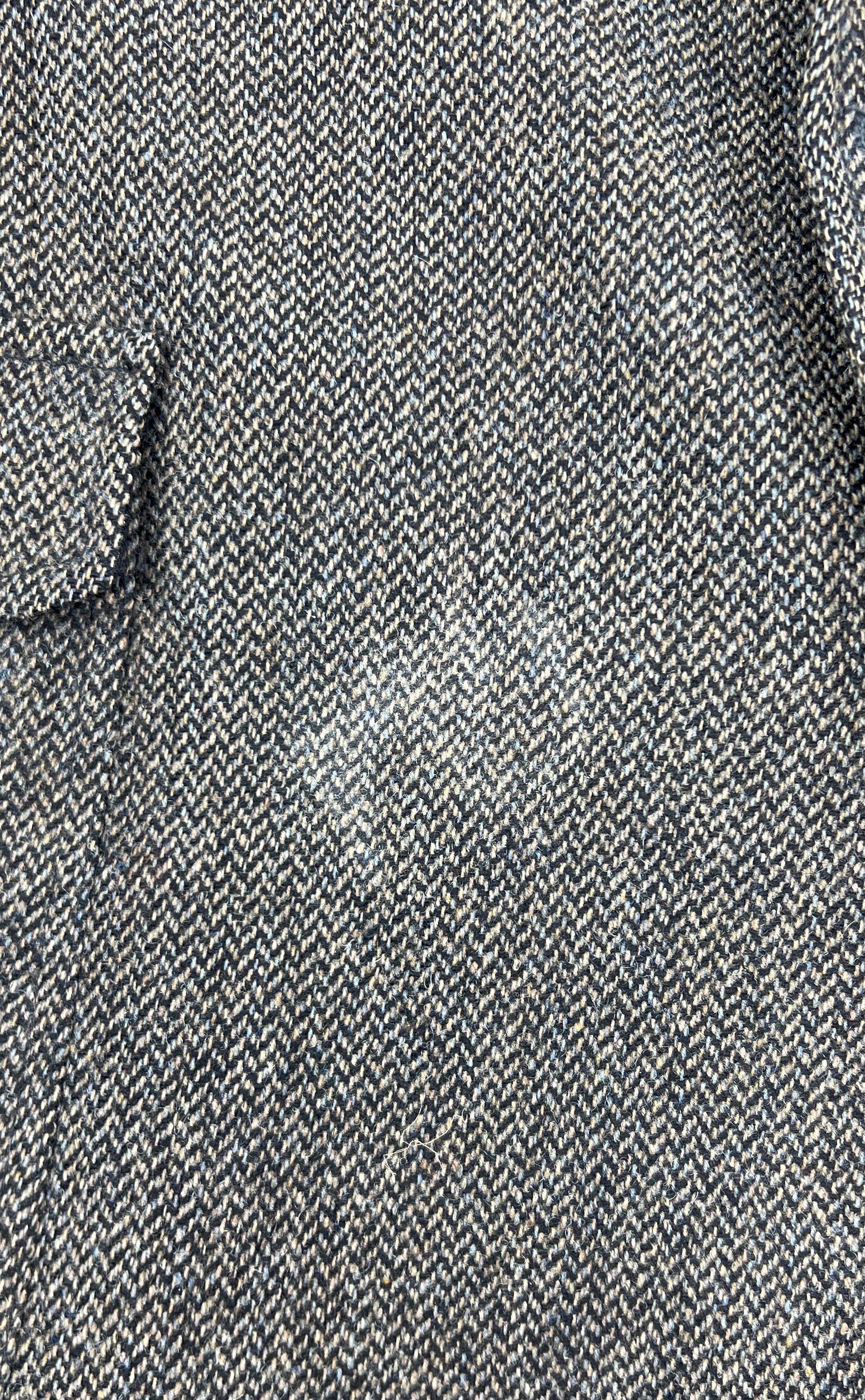 Men's Pendleton Western Brown Herringbone Wool Blazer Elbow Patches - Size 48