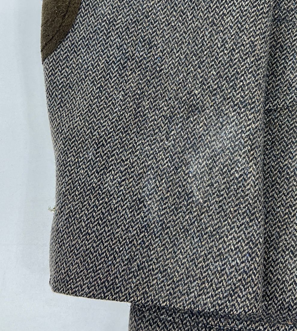 Men's Pendleton Western Brown Herringbone Wool Blazer Elbow Patches - Size 48