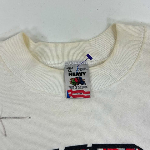 Vintage 90s Fruit of the Loom NHRA Drag Racing Signed Sweatshirt USA Made Mens L