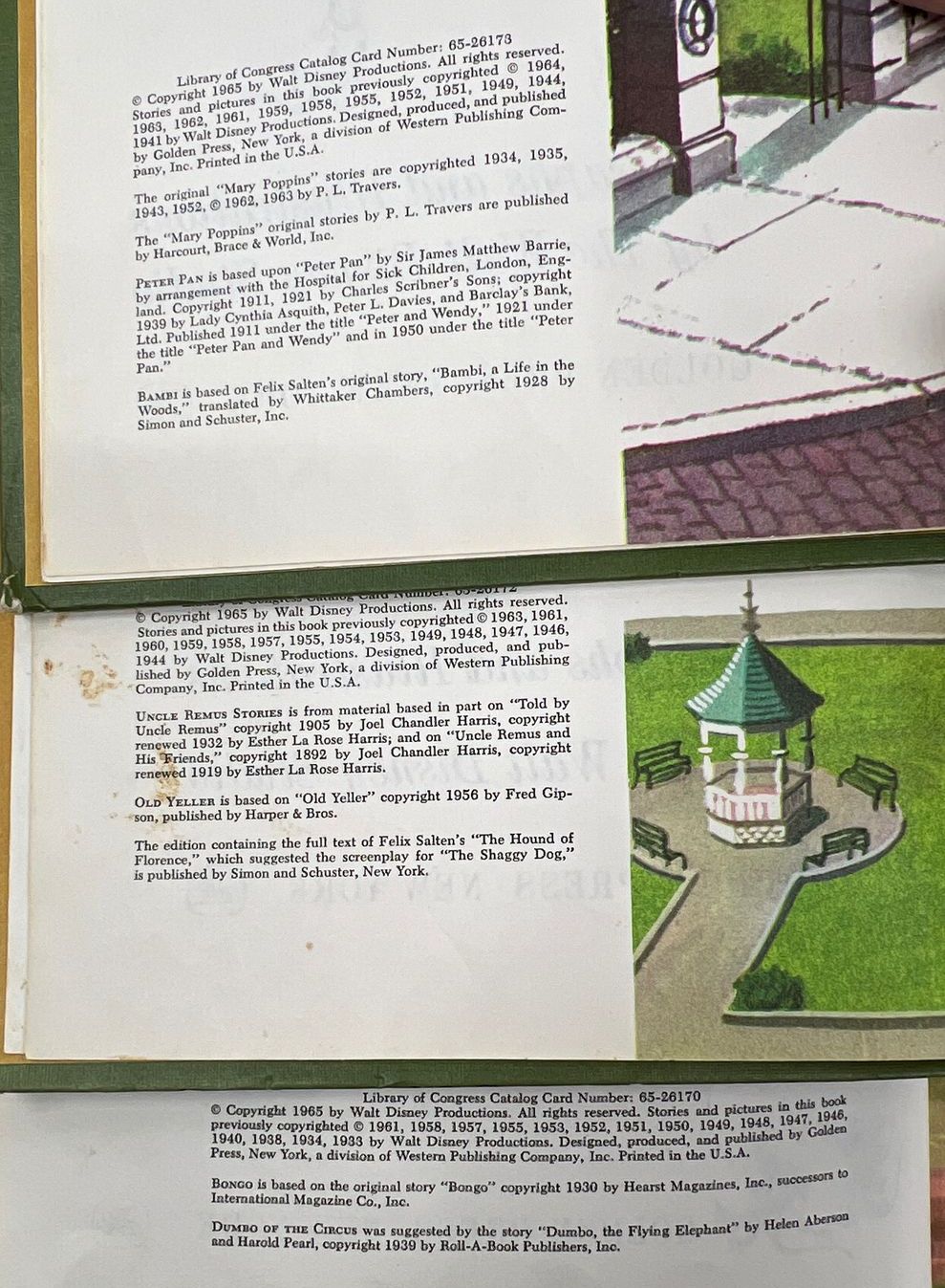 Disney Vintage 3 Book Set Fantasyland America Stories From other Lands c1965