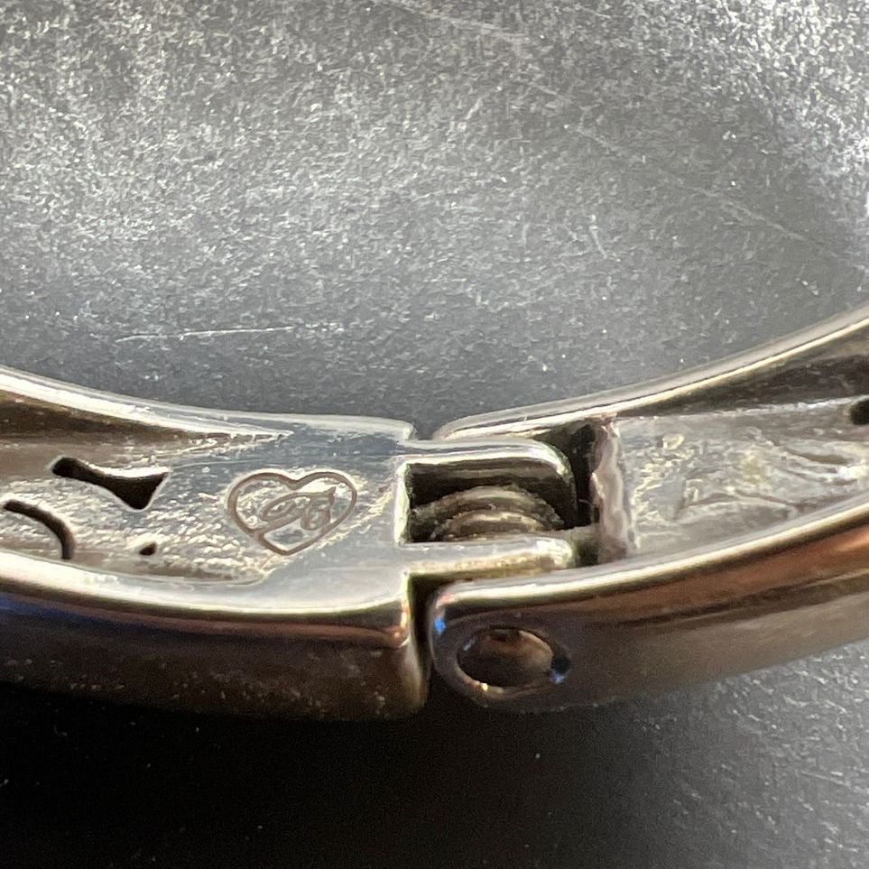Brighton Silver Plate Filigree Hinged Bracelet