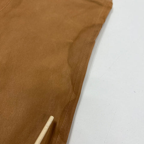 SPRWMN Tan Leather High Rise Skinny Ankle Leggings Pants Women's S NWT