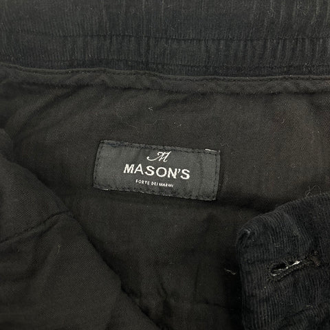 Mason's Forte Dei Marmi Black Corduroy Chile Cargo Pants Men's Size 52 NWT
