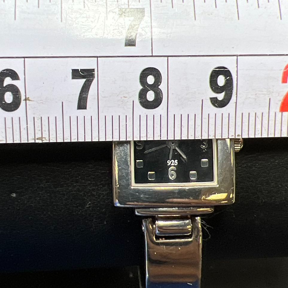 Sinclair S232 925 Sterling Silver Square Wristwatch New Battery