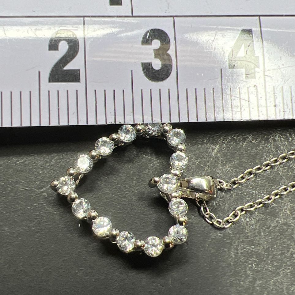 925 Sterling Silver Chain Sapphire Silver Plate Pendant Necklace NWT