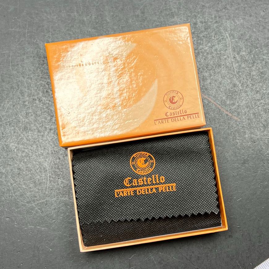 Castello Genuine Black Leather Wallet NIB