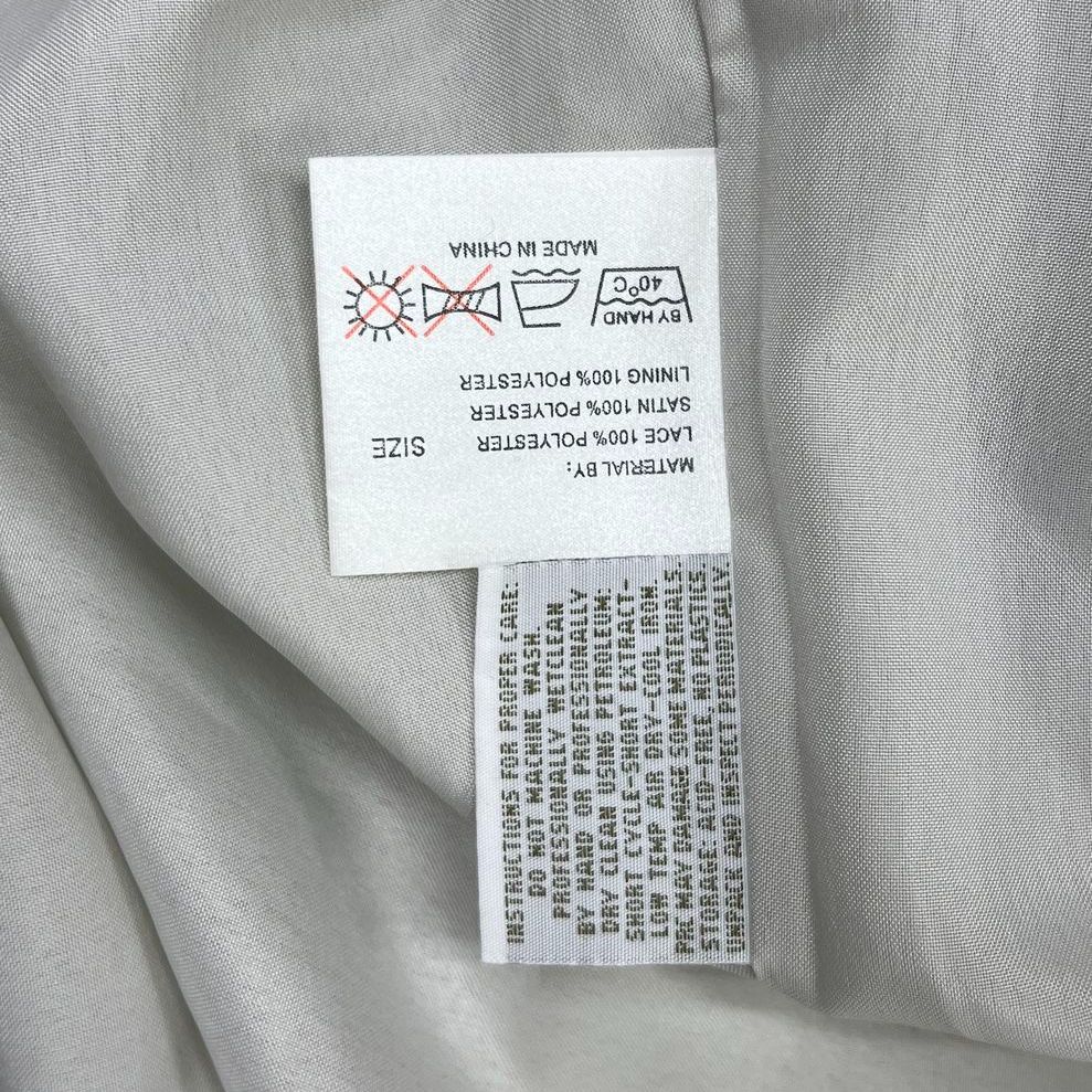 NWT VTG Women's Impressions Bridal Light Grey Polyester Formal Dress - Size 12