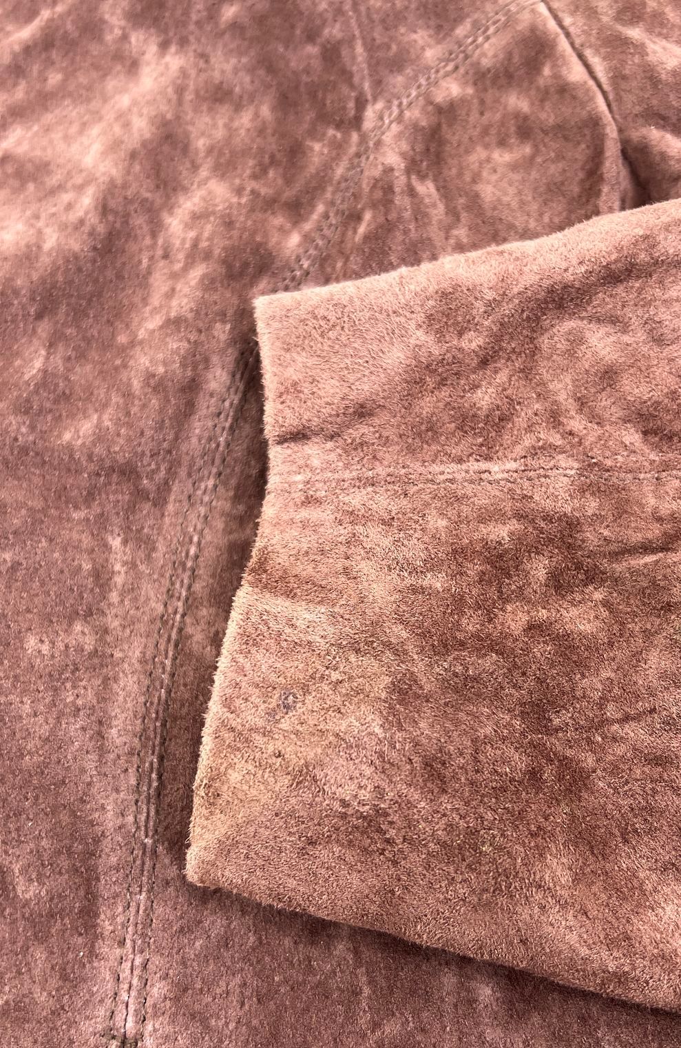 Vintage Relativity Brown Genuine Suede Leather Jacket Women's Plus 3X