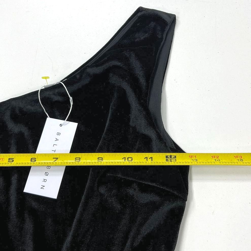 Baltic Børn Black Tatiana Velvet One Shoulder Maxi Dress Women's XS NWT