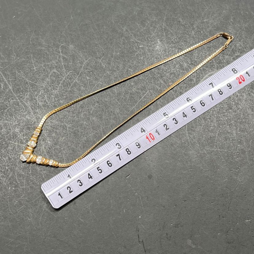 Krementz Gold Plated Rhinestone Necklace