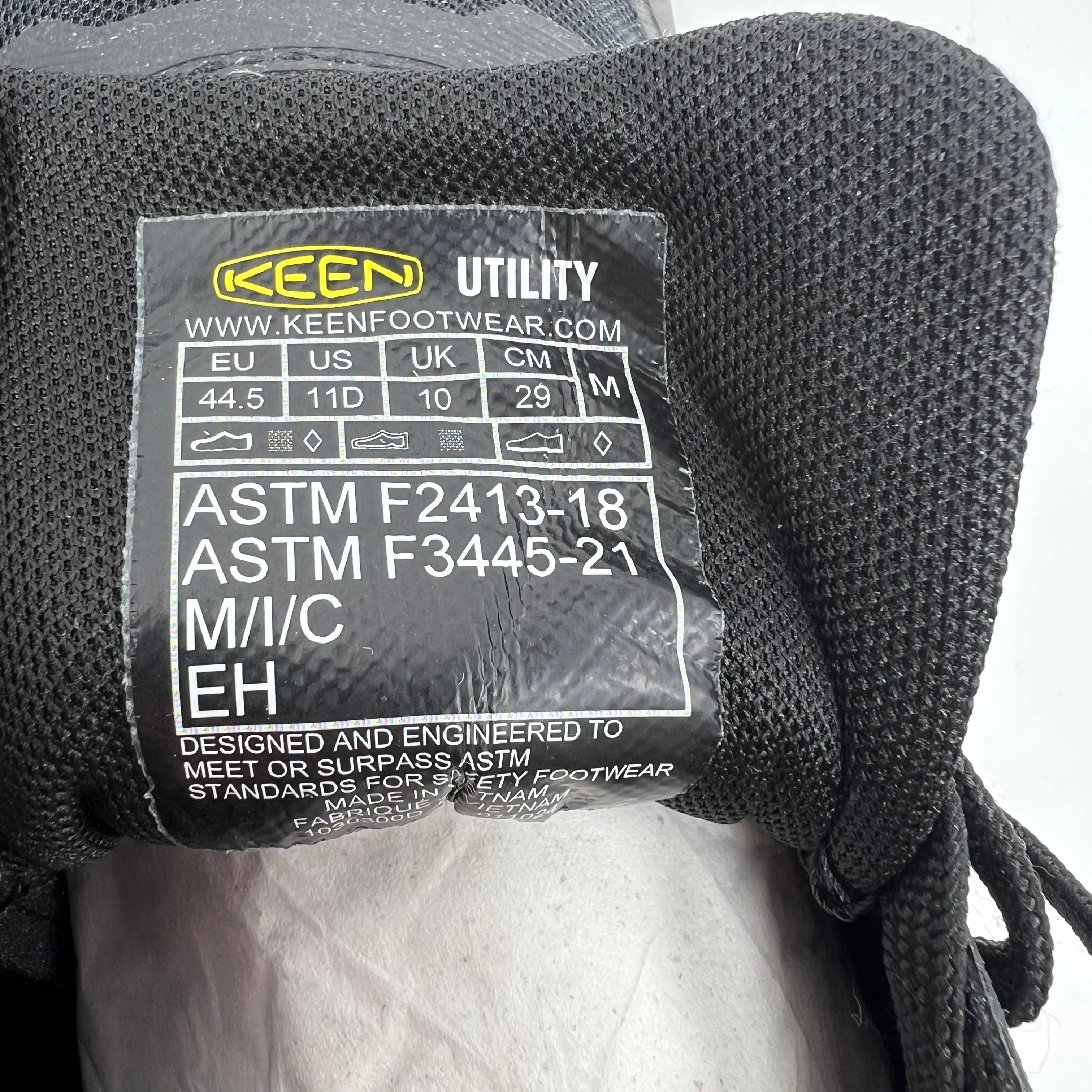 Keen Utility Speedworks Carbon Toe Black Safety Work Shoes Men's Size 11D