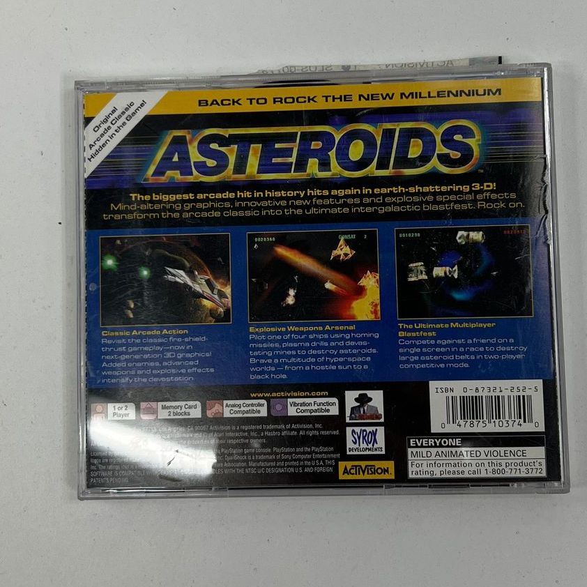 Sony Playstation PS1 Activision Asteroids Game in Case UNTESTED