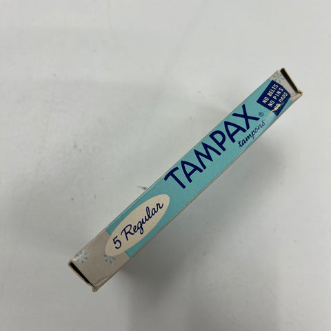Vintage 1960s Tampax Tampons Trial Package Unused Full Box 5 Regular USA Made