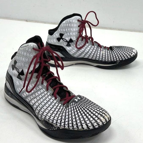 Under Armour Clutchfit Drive 2 Mid Basketball Shoes White Black Red Size 14