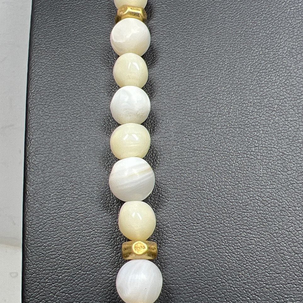 Stella & Dot White Stone Beaded Necklace