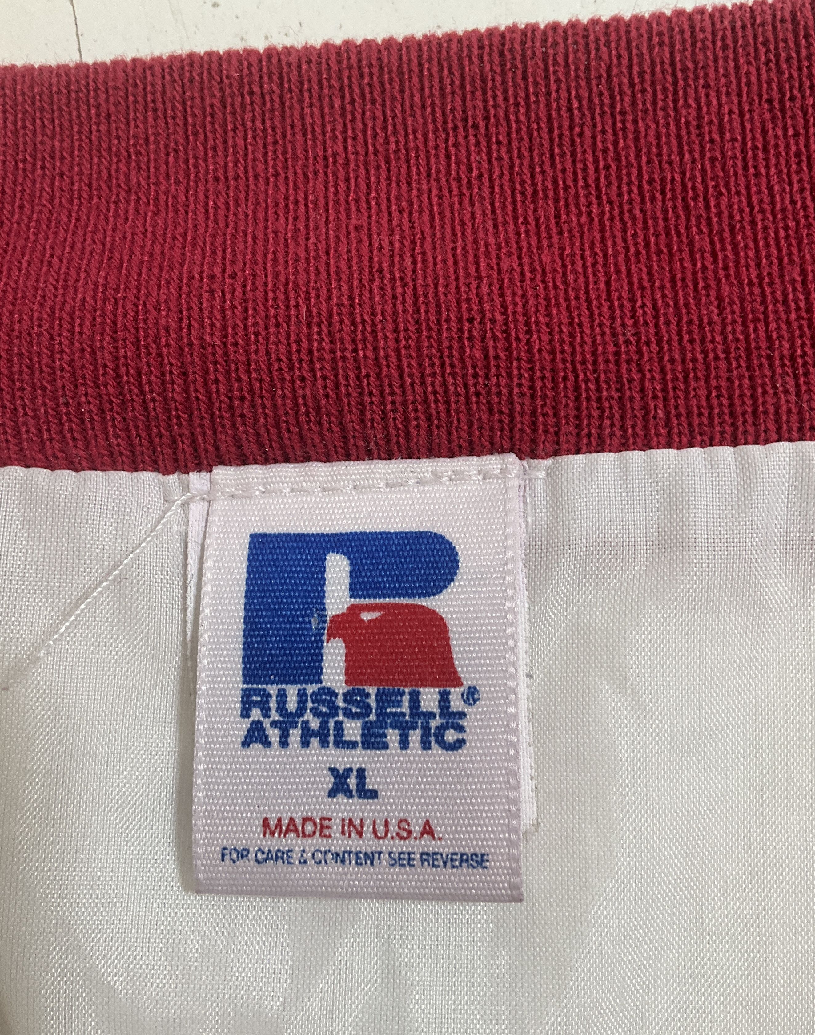 Vintage 90s Russell Alabama Bama Thermal Pullover Pocket Sweater Men's XL
