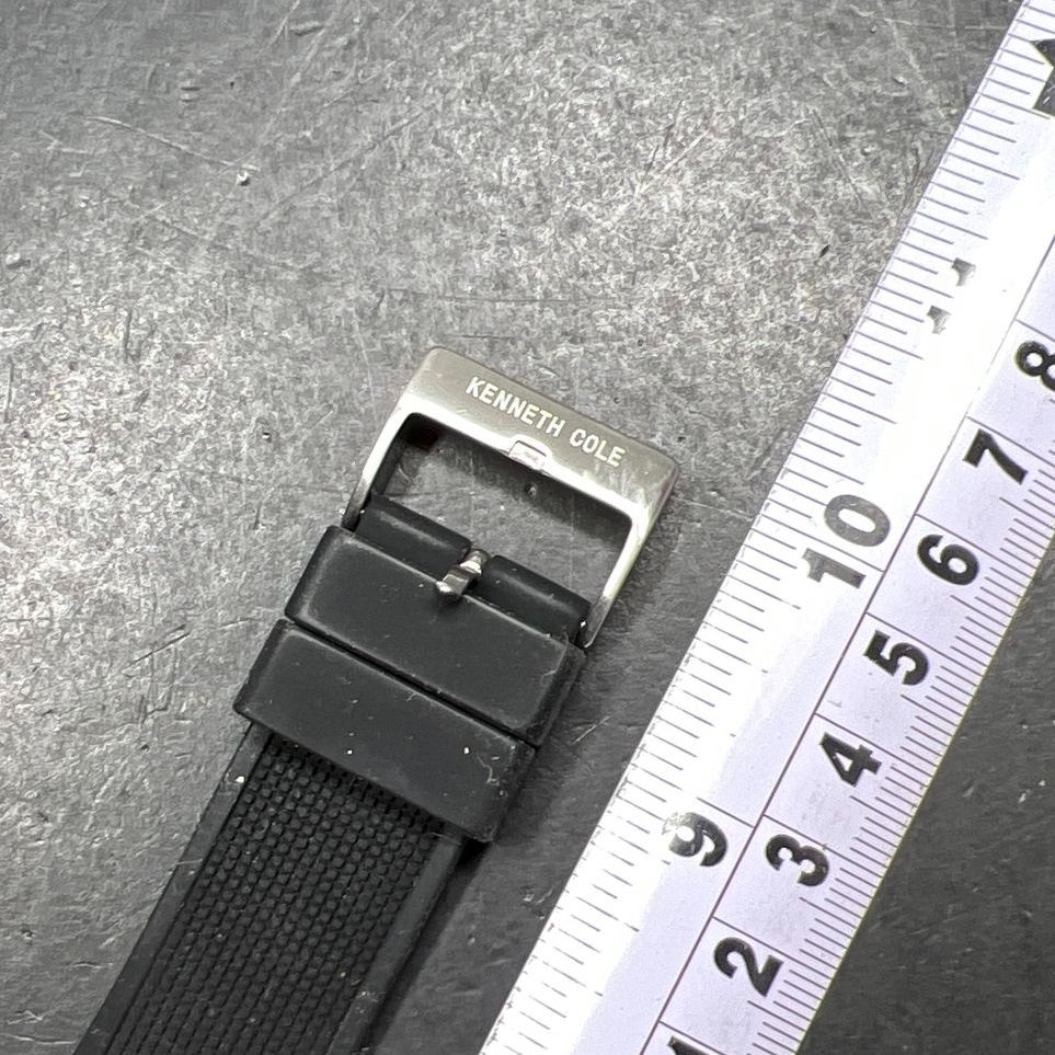 Kenneth Cole 10008220 Black Band Men's Wristwatch Working New Battery