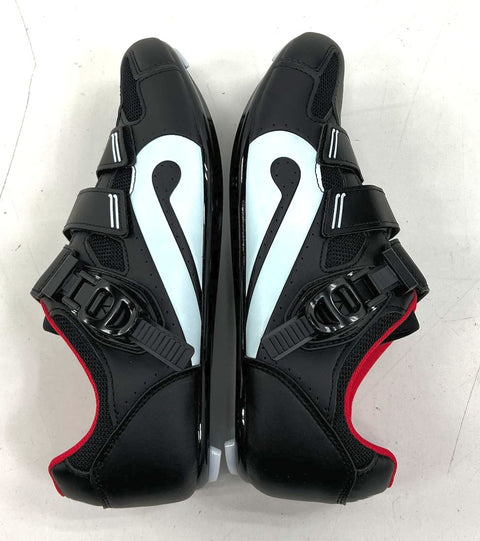 DS Peloton OG All Cycling Shoes w/ Cleats Black Red Bike Shoes Size EU 41