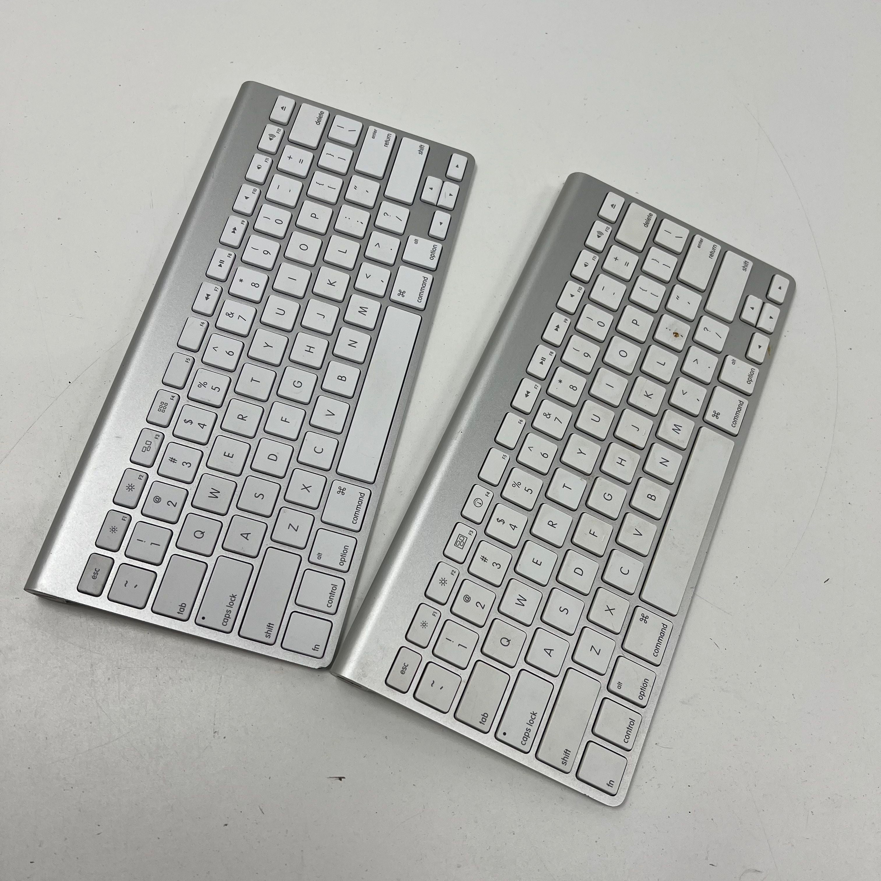 Lot of 2 Apple A1314 Wireless Bluetooth Keyboard Aluminum